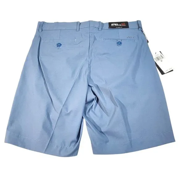 NWT RLX Ralph Lauren Mens Classic Fit Golf Shorts Blue Size 30 Chino Quick Dry - Picture 4 of 13